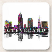 Cleveland in graffiti Beverage Coaster Bier Onderzetter (Voorkant)