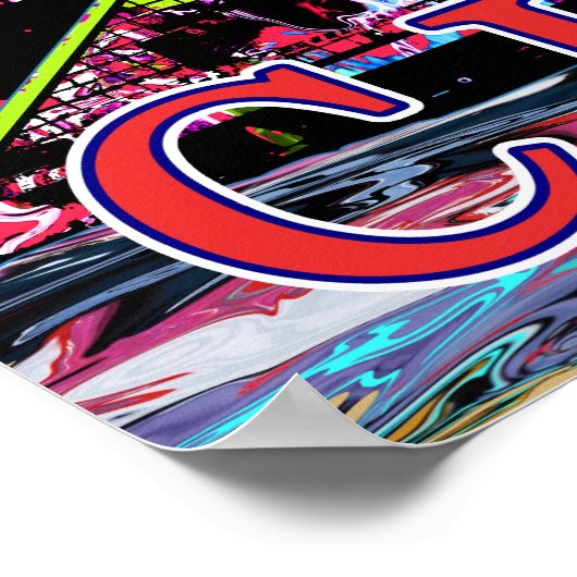 Cleveland in graffiti poster (Hoek)