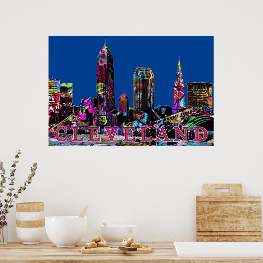 Cleveland in graffiti poster (Keuken)