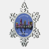 Cleveland in graffiti tin sneeuwvlok ornament (Rechts)