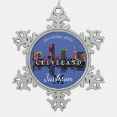 Cleveland in graffiti tin sneeuwvlok ornament (Voorkant)