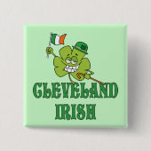 Cleveland Irish Vierkante Button 5,1 Cm (Voorkant)