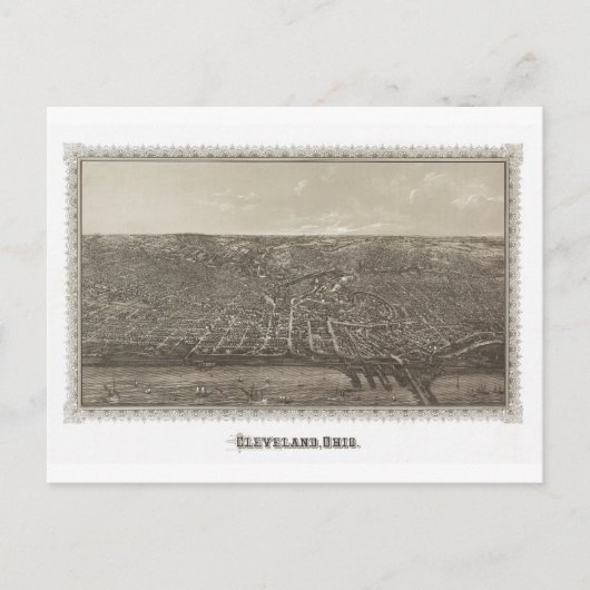 Cleveland, kaart van Ohio (Voorkant)