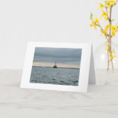 Cleveland Ledge Lighthouse, Buzzards Bay MA. Kaart (Gele Bloem)