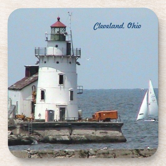 Cleveland Lighthouse Drink Coasters Bier Onderzetter (Voorkant)