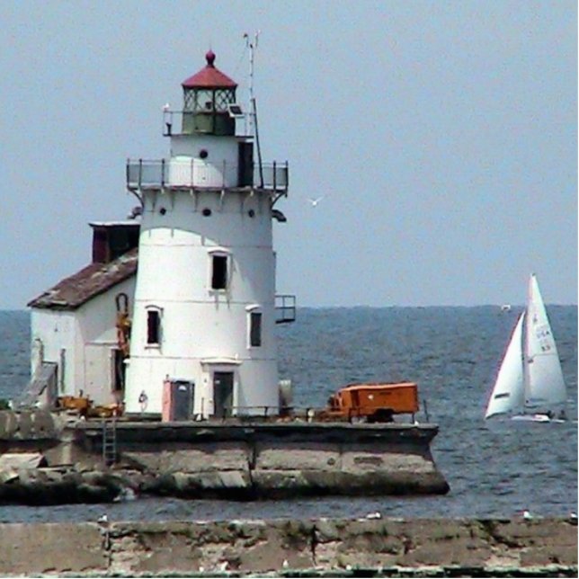 Cleveland Lighthouse - Summer Fotobeeldje Sleutelhanger (Voorkant)
