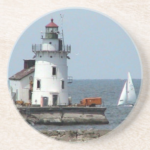 Cleveland Lighthouse (zomer) Zandsteen Onderzetter
