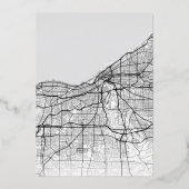 Cleveland Love Locator | Bruiloft Bewaar de datum Folie Uitnodiging (Achterkant)