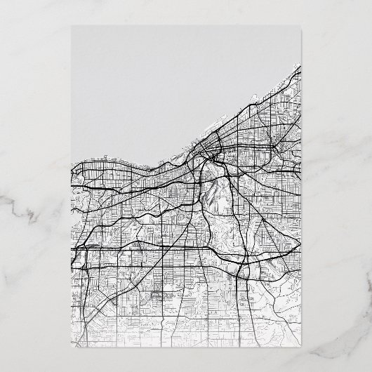 Cleveland Love Locator | Bruiloft Bewaar de datum Folie Uitnodiging (Achterkant)