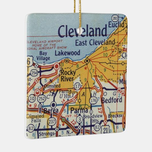 Cleveland  Map Keramisch Ornament (Rechts)