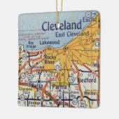 Cleveland Map Keramisch Ornament (Links)