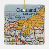 Cleveland  Map Keramisch Ornament (Achterkant)