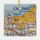 Cleveland Map Keramisch Ornament (Voorkant)