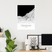 Cleveland Map - Ohio - City Map Poster (Thuiskantoor)