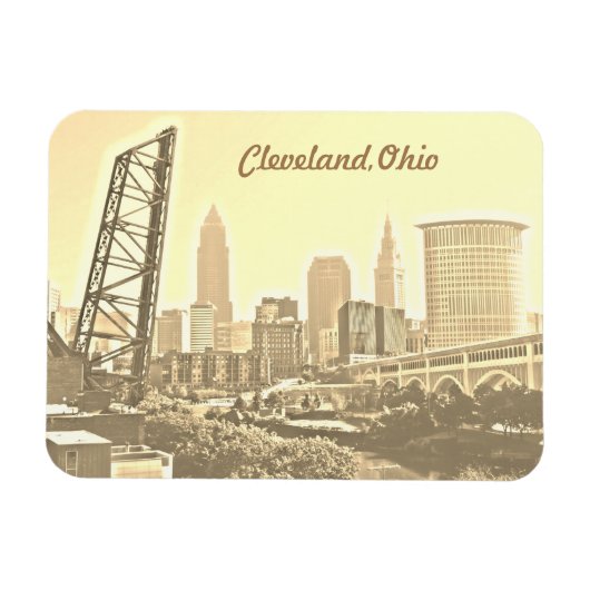 Cleveland Morning Gold Magnet Magneet (Horizontaal)
