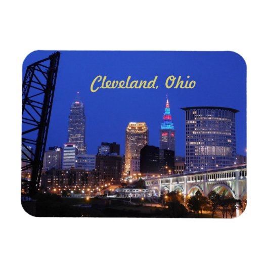 Cleveland nacht op de stad magneet (Horizontaal)