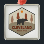 Cleveland National Forest Bear Metalen Ornament<br><div class="desc">The Cleveland National Forest in southern California northeast of San Diego provides fantastic year round hiking,  rock climbing,  cycling,  kayaking,  rafting,  or backpacking!</div>