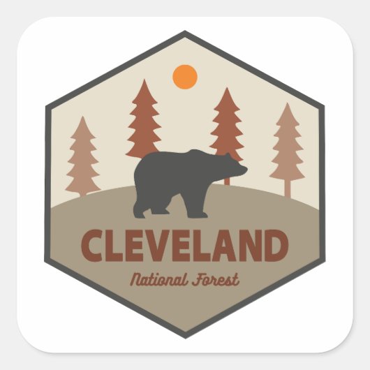 Cleveland National Forest Beer Vierkante Sticker (Voorkant)