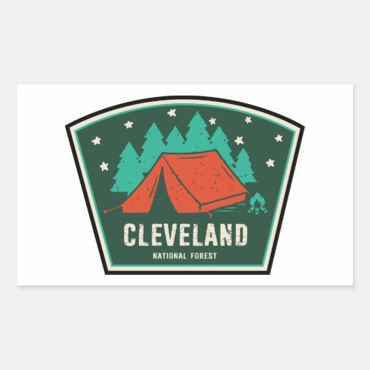Cleveland National Forest Camping Rechthoekige Sticker (Voorkant)