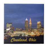 Cleveland Night Lights Tile Tegeltje (Voorkant)