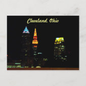 Cleveland Night Skyline Briefkaart (Voorkant)