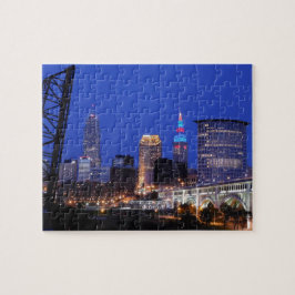 Cleveland Night Skyline Legpuzzel