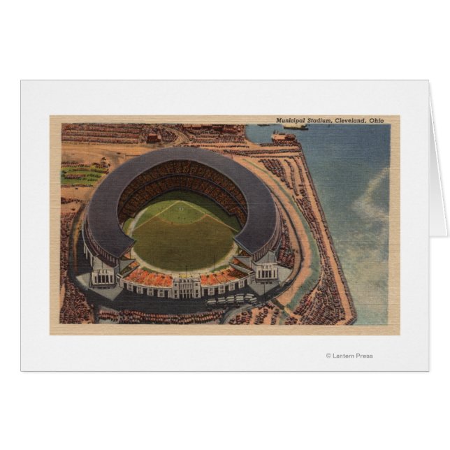 Cleveland, OH — Aerial of Municipal Baseball (Voorkant Horizontaal)