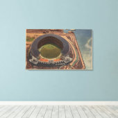 Cleveland, OH — Aerial of Municipal Baseball Canvas Afdruk (Insitu (Houten vloer))