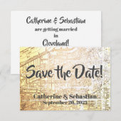 Cleveland, OH Antieke kaart (Voorkant / Achterkant)