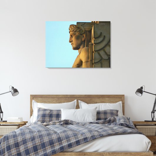 Cleveland OH Art Deco Verpakt Canvas (Insitu (Slaapkamer))