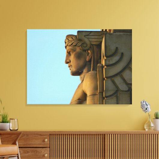 Cleveland OH Art Deco Verpakt Canvas (Insitu (Woonkamer))