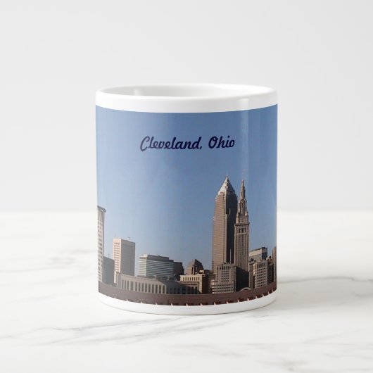 Cleveland, OH Blue Skyline Jumbo Specialty Mok (Voorkant)