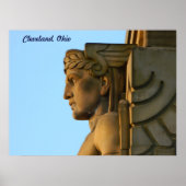 Cleveland OH Bridge Art Deco Poster (Voorkant)