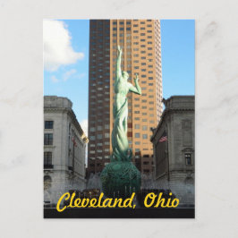 Cleveland, OH Fontein in Sunshine Briefkaart