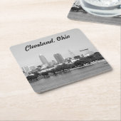 Cleveland, OH Lake Skyline Onderzetter (Schuin)