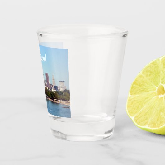 Cleveland OH Lake Skyline Shot Glass Shot Glas (Rechts)