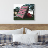 Cleveland OH Landmark (Art) Stamp Canvas Print (Insitu (Slaapkamer))