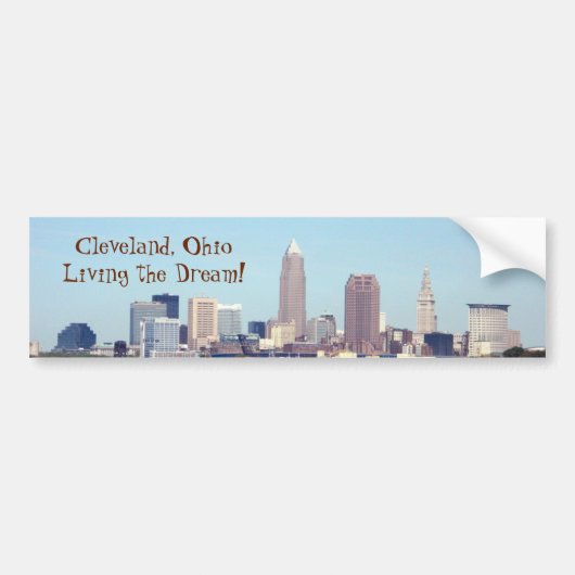 Cleveland OH Leef de Droom Bumpersticker (Voorkant)
