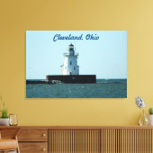Cleveland, OH Lighthouse Wrapped Canvas Print (Insitu (Woonkamer))