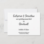 Cleveland, OH  Map Save The Date (Achterkant)