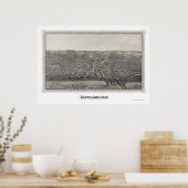 Cleveland, OH Panoramic Map - 1887 Poster (Keuken)