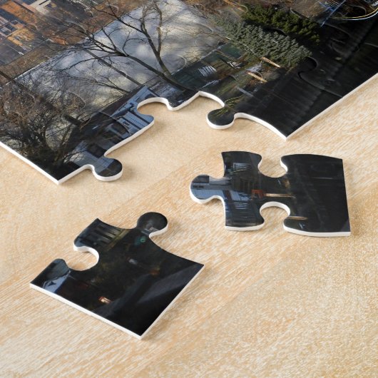 Cleveland OH River Uitzicht (met sleepboot) Puzzle Legpuzzel (Zijkant)