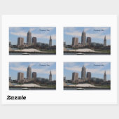 Cleveland OH Skyline Sticker (Vel)