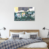 Cleveland OH TKO Cityscape B/W Canvas Print (Insitu (Slaapkamer))