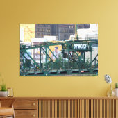 Cleveland OH TKO Cityscape B/W Canvas Print (Insitu (Woonkamer))