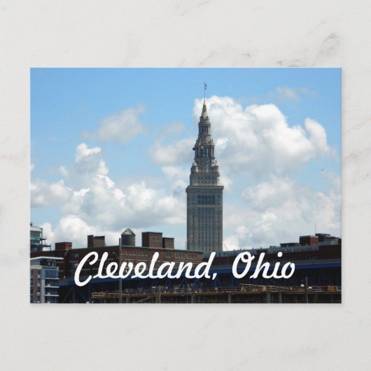 Cleveland OH Tower Briefkaart (Voorkant)