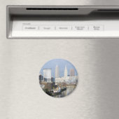 Cleveland OH (Uitzicht met sleepboot) Magneet (Insitu (Vaatwasser))