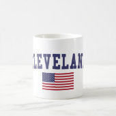 Cleveland OH US Flag Koffiemok (Center)