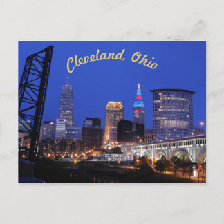 Cleveland, OH West Side Skyline (Curve) Briefkaart