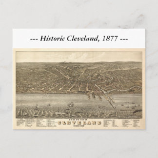 Cleveland Ohio 1877 Map Briefkaart